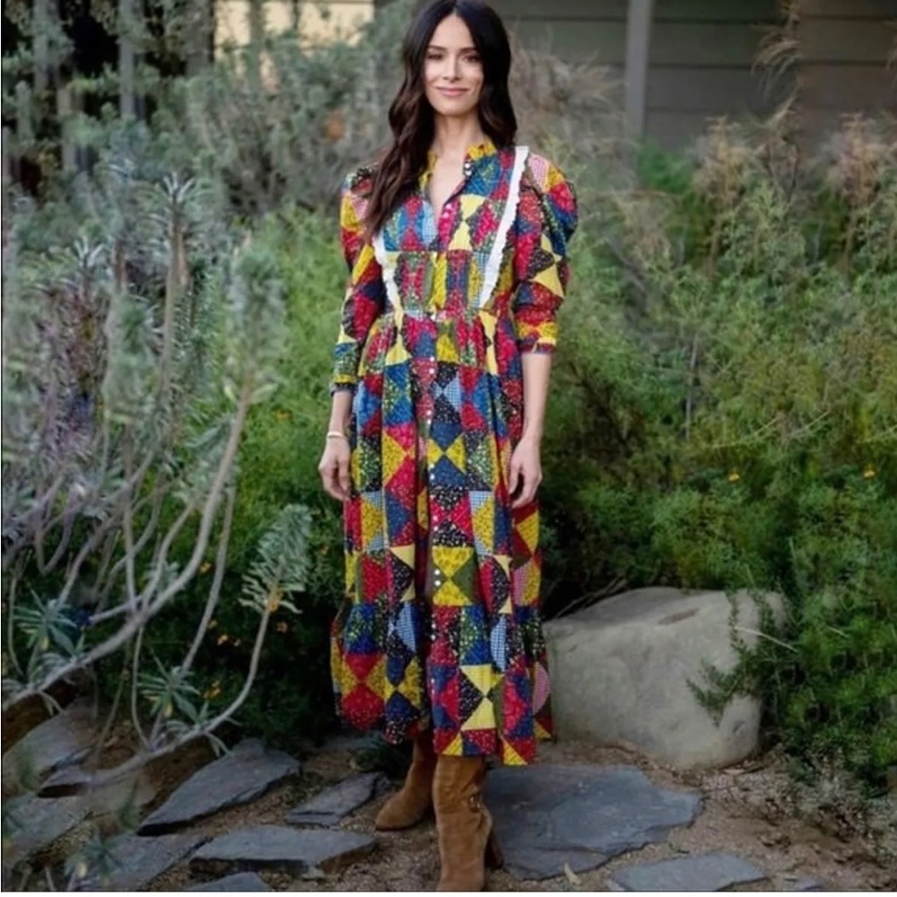 DOEN Nicolette Countryside Patchwork Cotton Praire Maxi Dress
